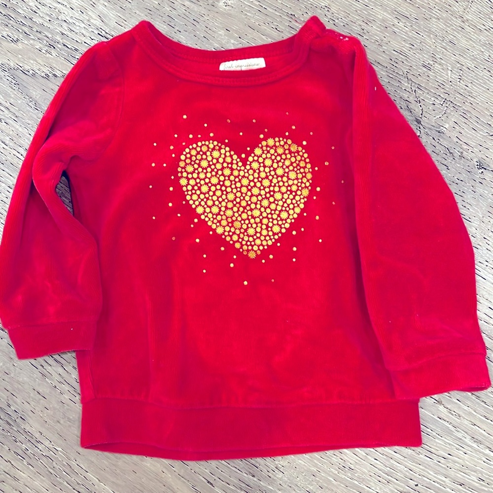 First Impressions 12 Months size 22-25 pounds holiday/ winter long sleeve shirt